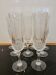 9 crystal champagne flutes from Arques model Longchamp