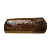 Dish Digoin fish relief 61cm khaki brown