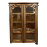 Curved Regency style bookcase in blond oak circa 1900