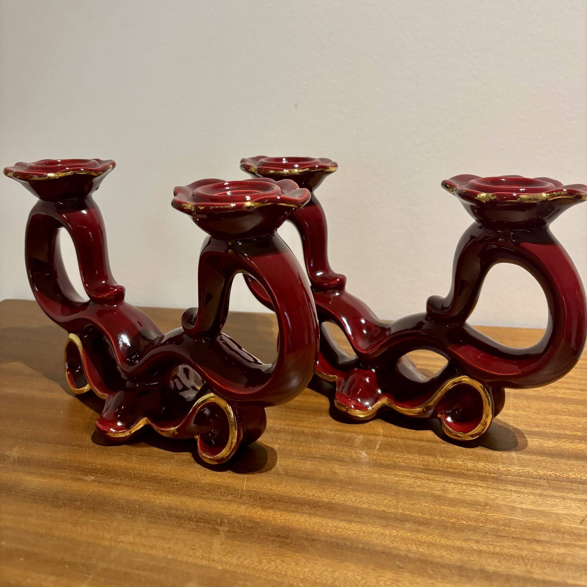 Pair of ceramic boudoirs S.R Bonome