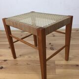 60s modernist stool, canning and wood