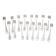 Christofle Baguette marine silver-plated cutlery, 16 dessert forks.