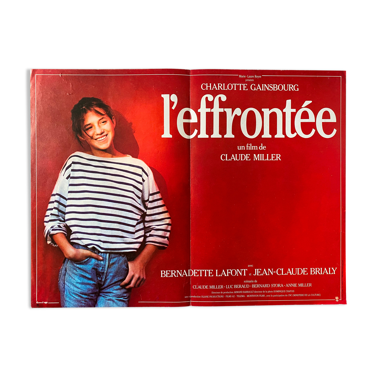 Original cinema poster "L'Effrontée" Charlotte Gainsbourg 37x49cm 1985