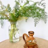 Glazed pottery candle holder