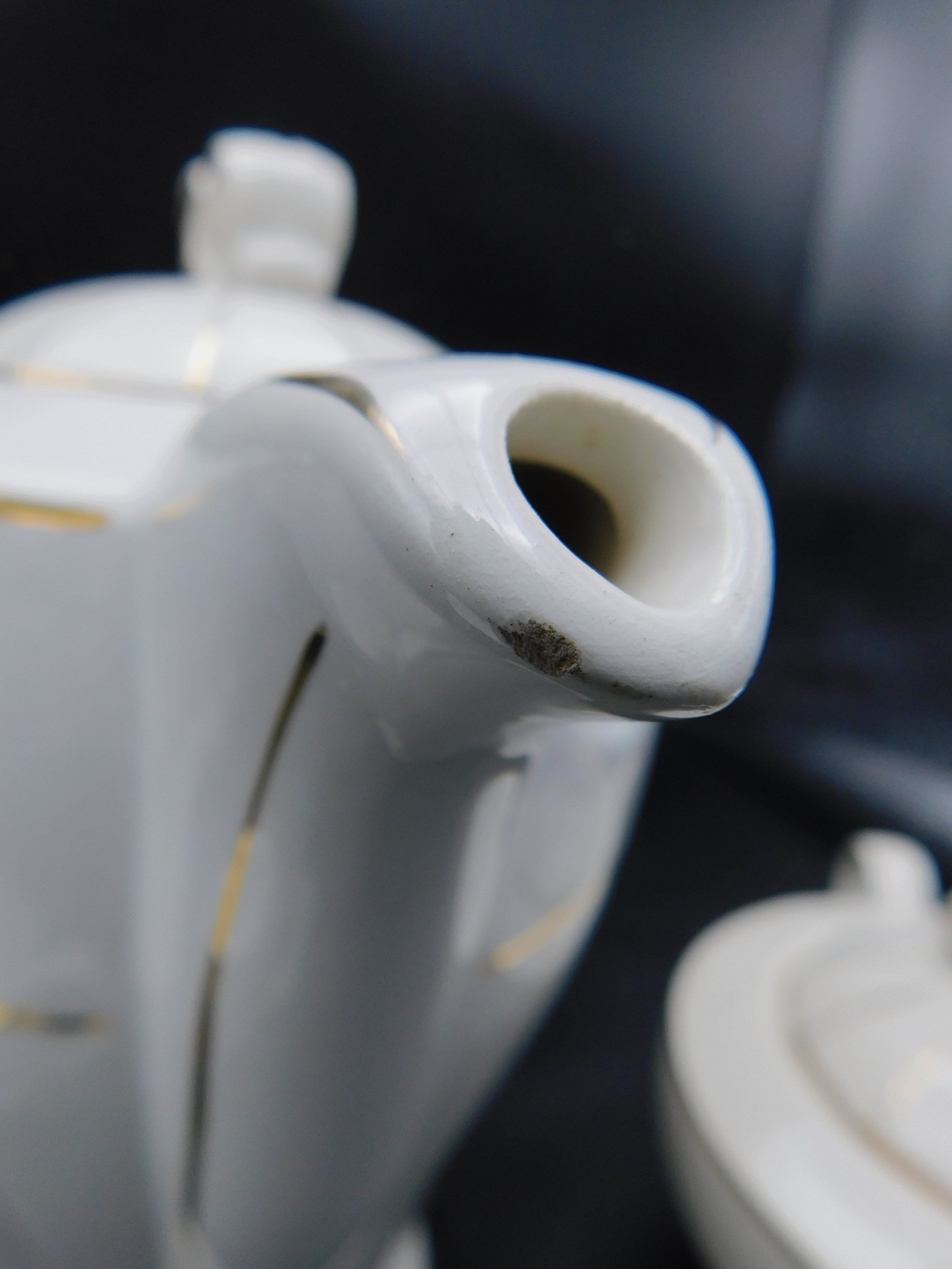 Céranord pourer, creamer and sugar bowl