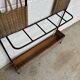 Pair of rattan and metal lockers