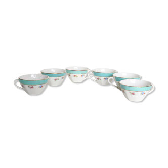 Set de 6 tasses en céramique Badonviller manufacture française