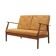 Danish oak sofa with leather upholstery, 1960s