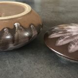 Bonbonnière en grès cérame flammé alphonse mouton - alpho - 16 cm