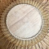 Miroir vintage en rotin