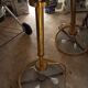 2 gold metal chandeliers