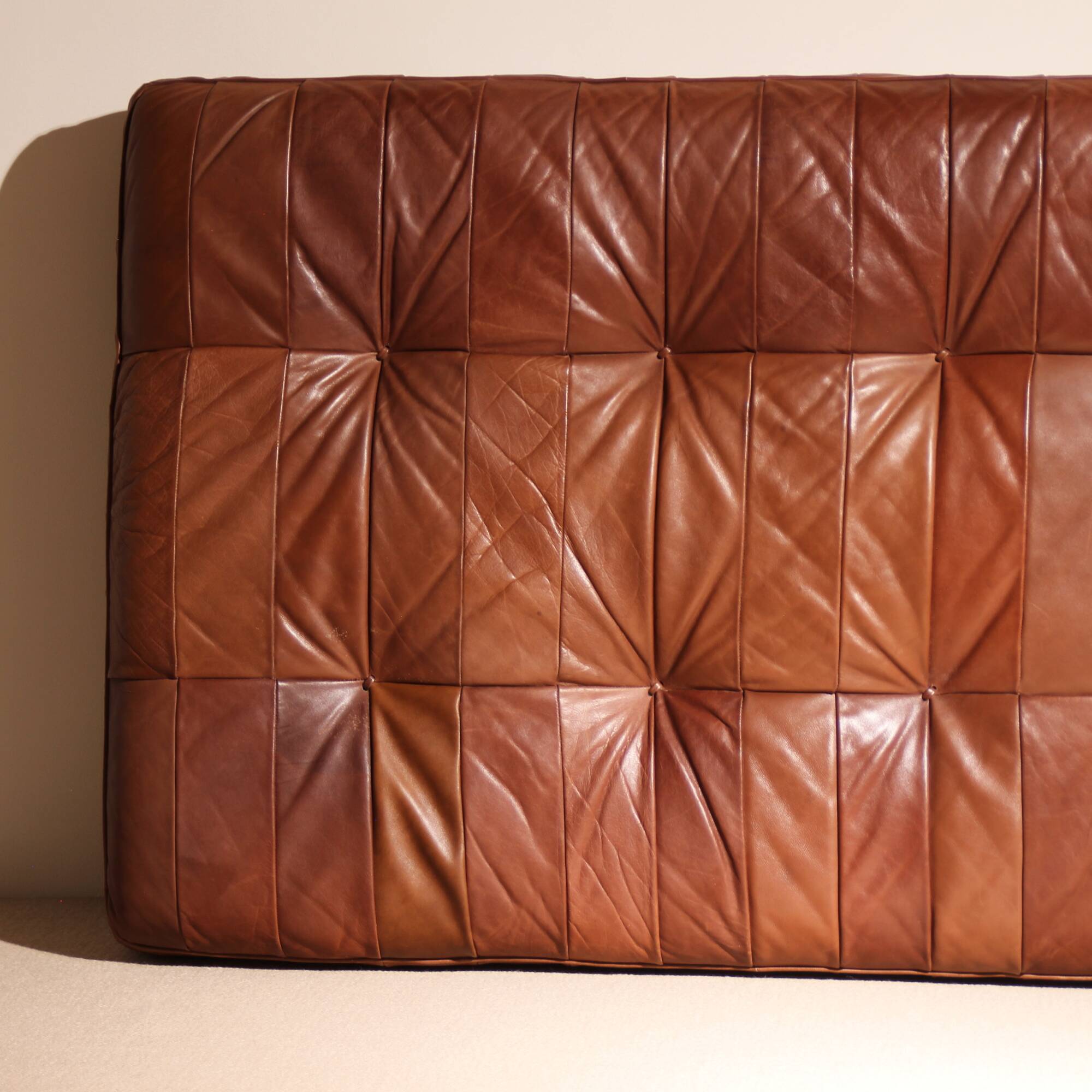 Daybed ‚DS-80‘ in Cognac Patchwork Leather by De Sede | Switzerland 1970s