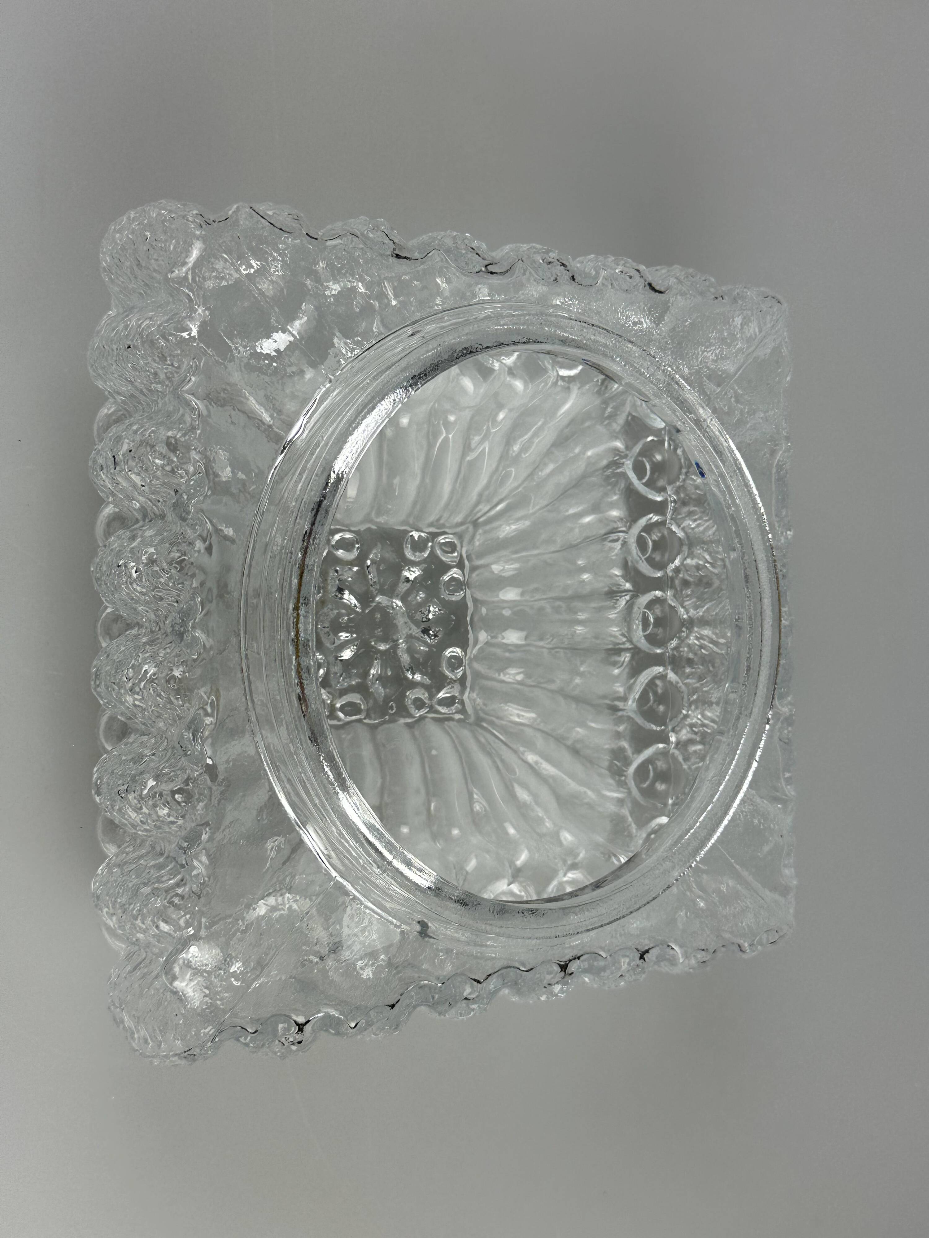 1960s/70s Ceiling Lamp, Flush Mount Glass, German Design