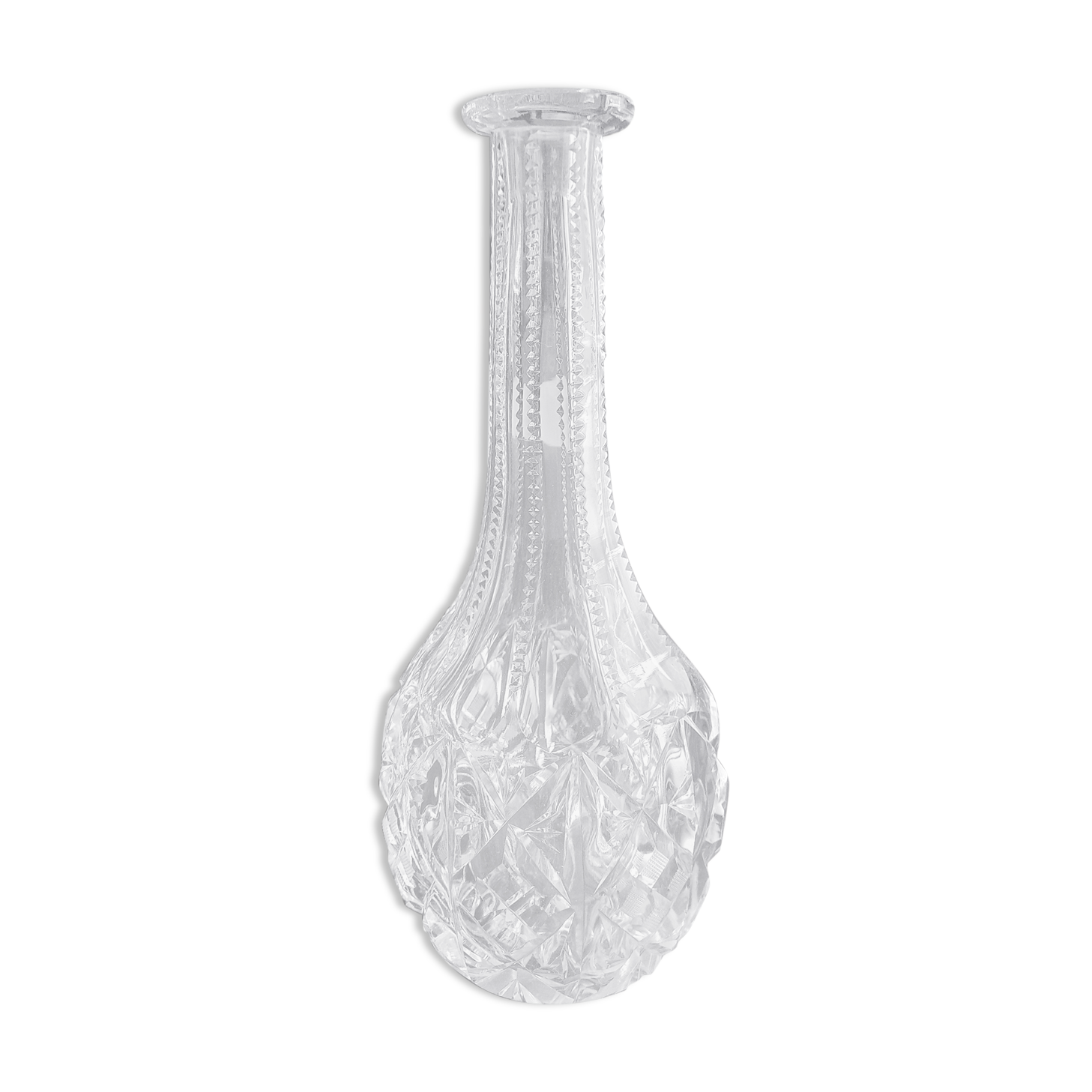 Carafe, vase, vintage soliflore cut glass