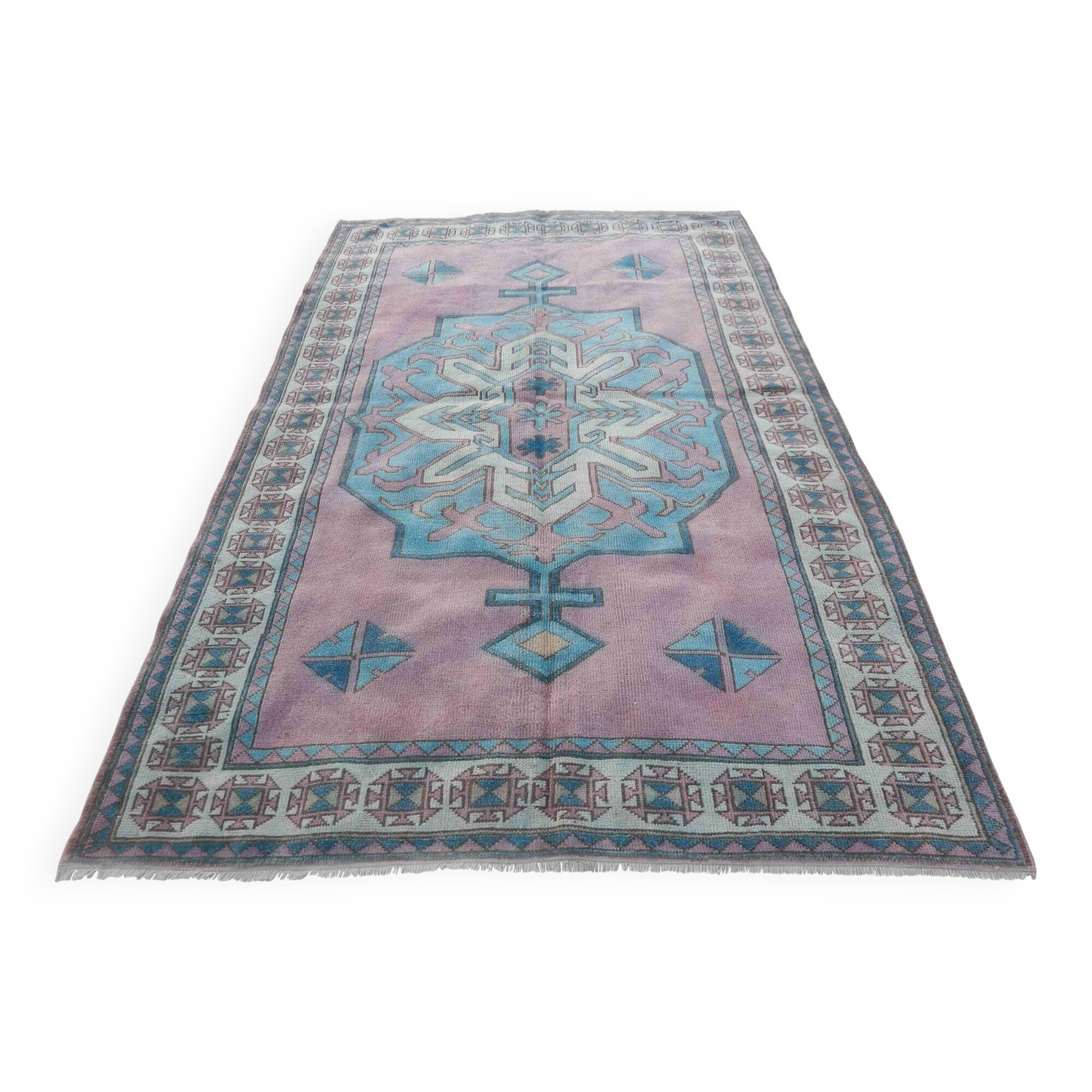 Vintage Turkish Oushak rug 158x233 cm