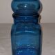 Blue glass jar