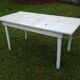 White wood loom table