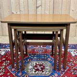 Set of 3 teak nesting tables from the 70s
