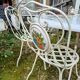 Garden furniture. Wrought iron and ceramic. Italian handcrafted.