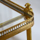 Brass trolley with wheels 60's bottle holder