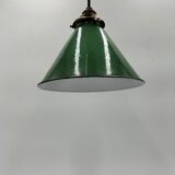 Old enamelled sheet metal lamp
