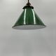 Old enamelled sheet metal lamp