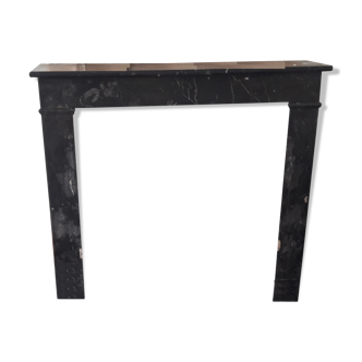 Wrapping (disassembled) black marble fireplace