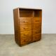 Art Deco work cabinet with drawers, in oak, chest of drawers format.