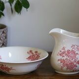 Toilet set (pitcher and basin) in earthenware from the Crown Devon factory