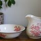 Toilet set (pitcher and basin) in earthenware from the Crown Devon factory