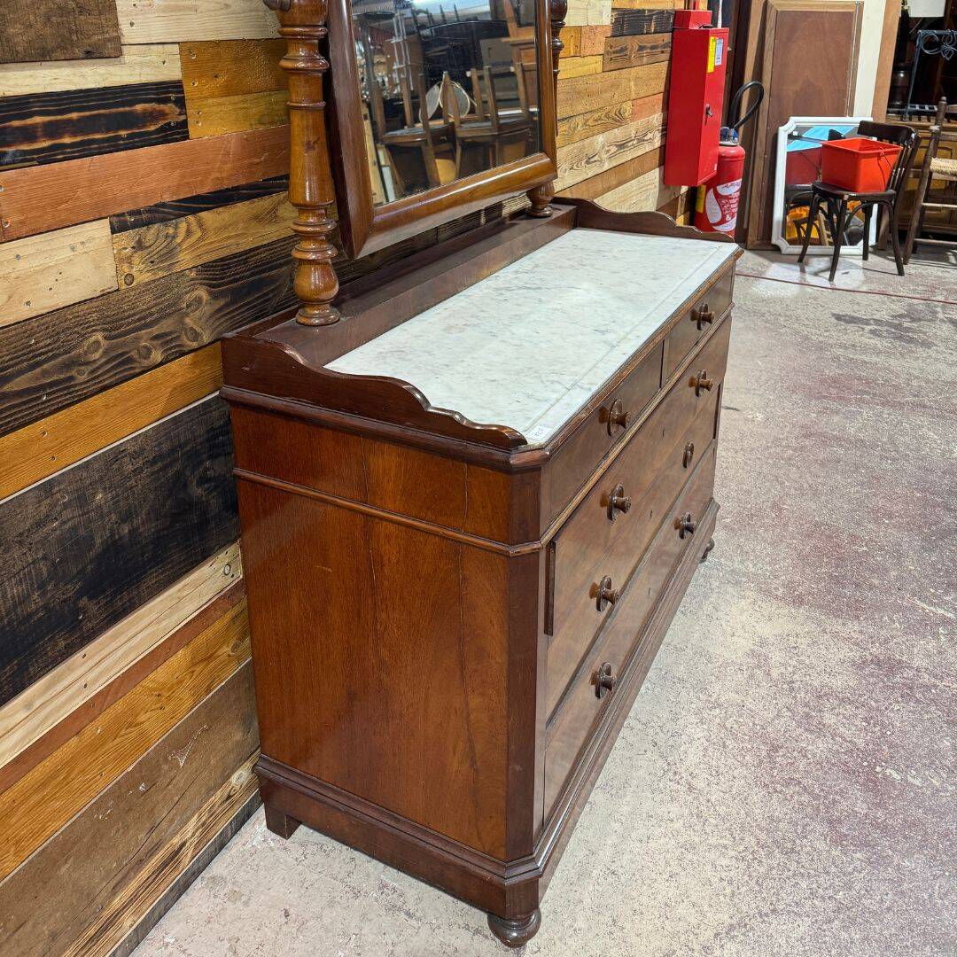Antique mahogany toilet commode - Late 19th century