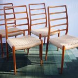 4 x danois Niels O. Møller sur teck, modèle 82