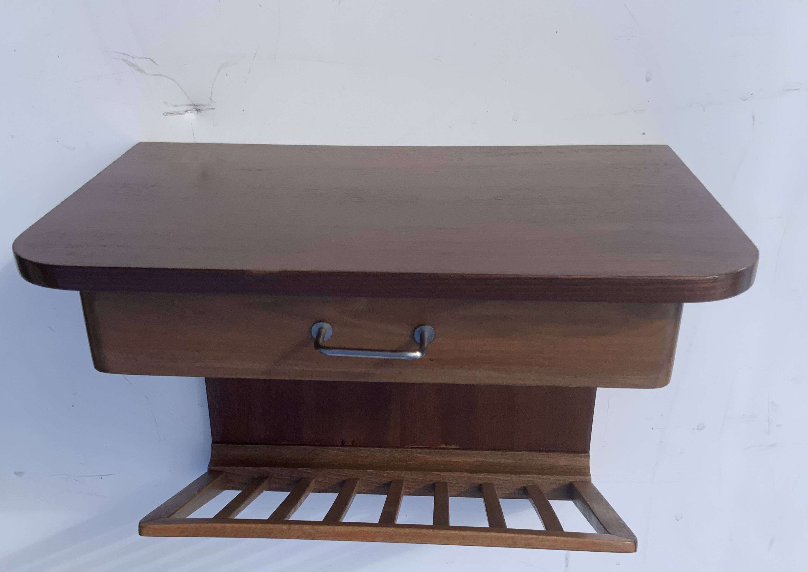 Vintage Teak Wall Shelf, 1960s