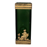 Vase 1900, glass base, bronze enclosure, antique decor