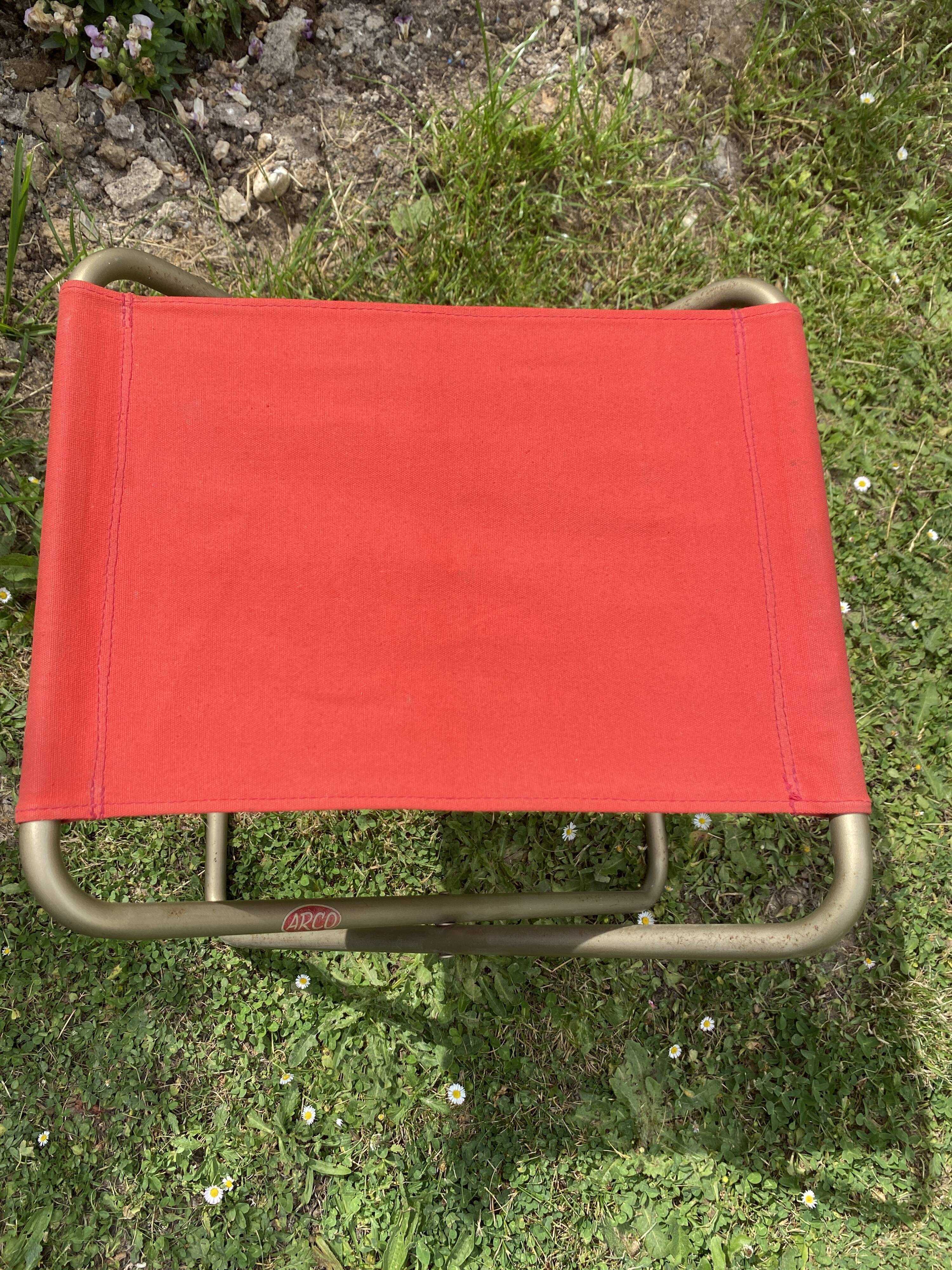 Vintage canvas folding stool