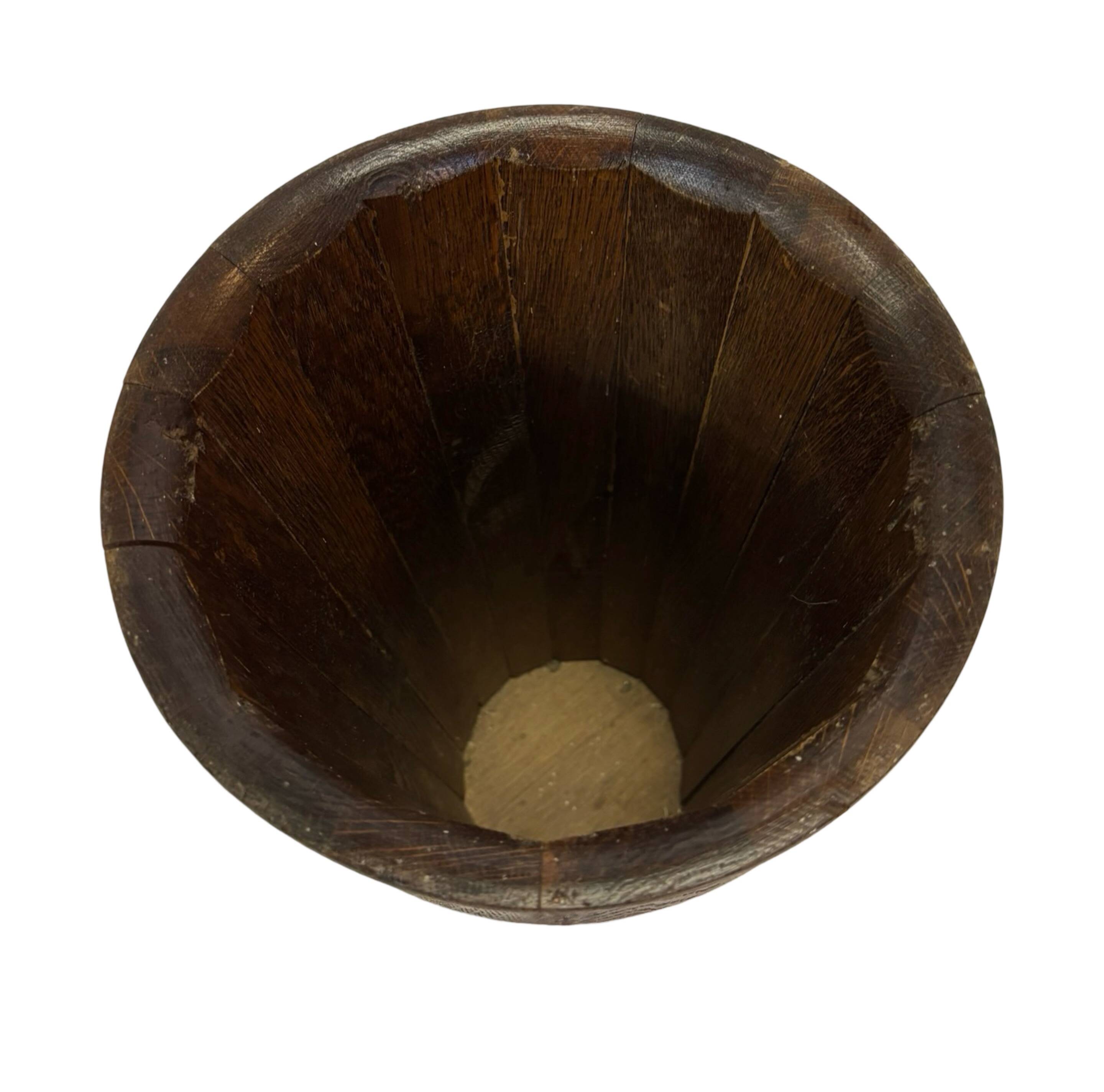 Vintage umbrella holder wooden basket storage 1960 minimalist design