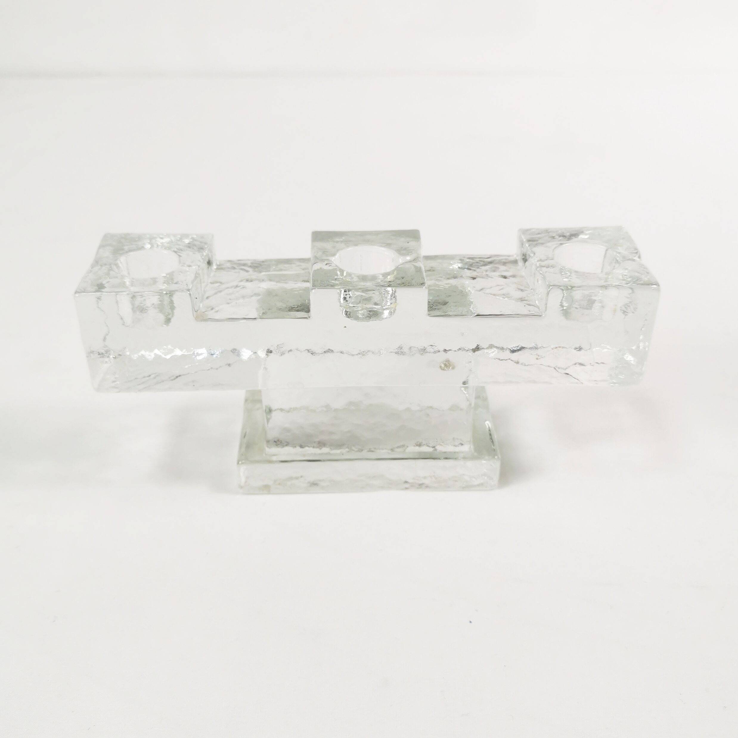 Glass, monumental candlestick, Germany 1960s