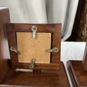 Pair of bookends, solid wood photo frames
