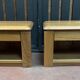 Pair of solid elm bedside tables from the 1970s.