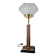 Lampe de table Art Déco pied Monteuse N°25 et verre opalin