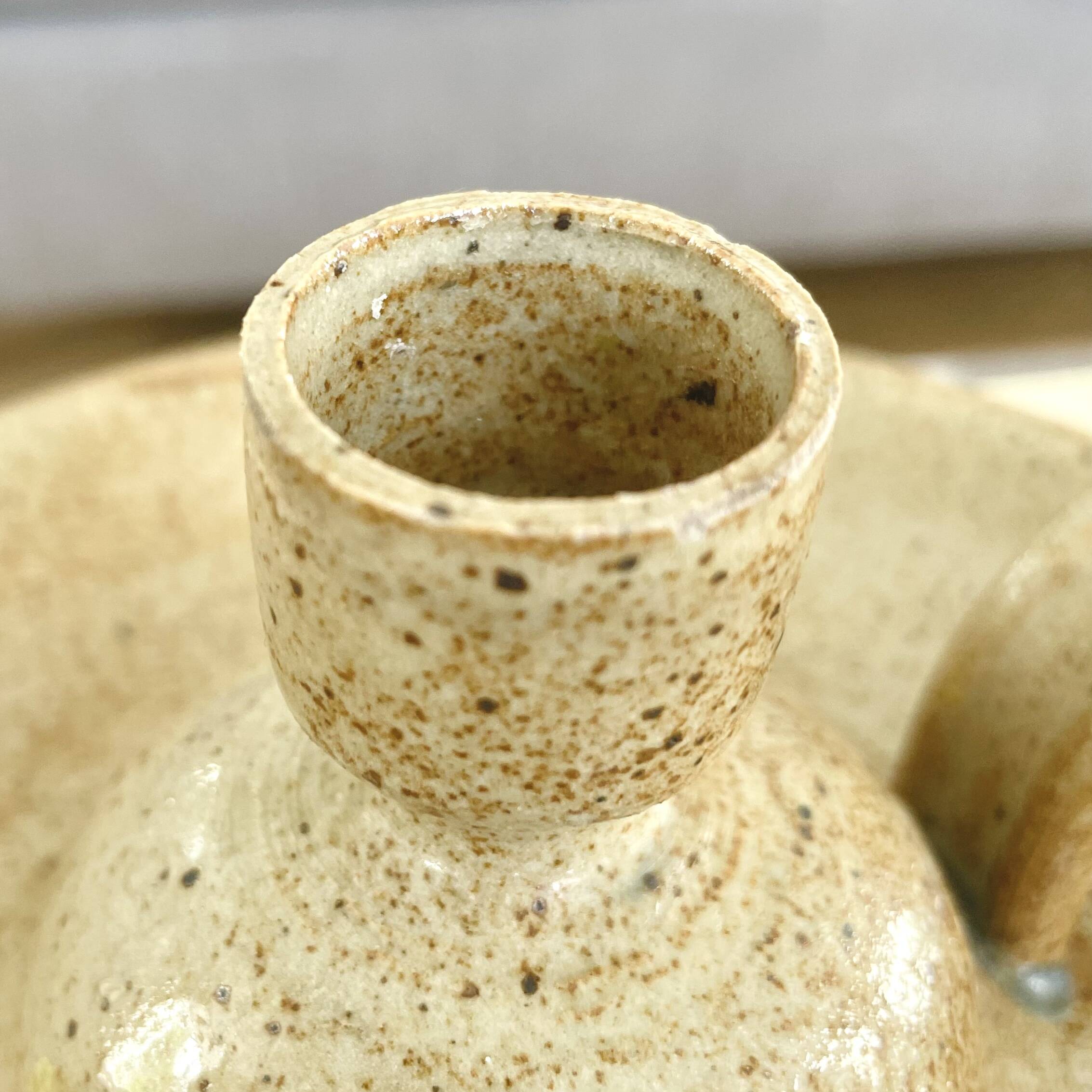 Stoneware candle holder