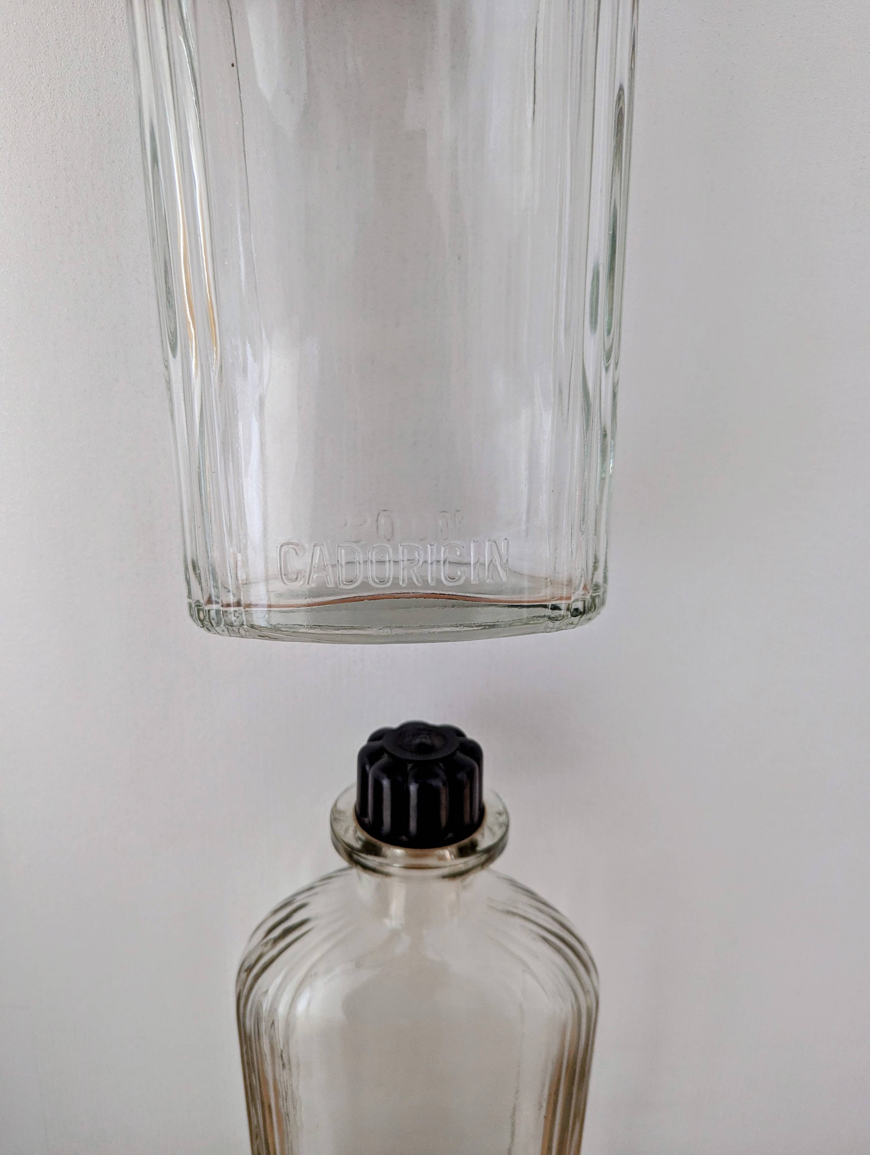2 antique Art Deco Cadoricin pharmacy bottles 1L