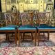 6 cherry wood chairs with openwork backs