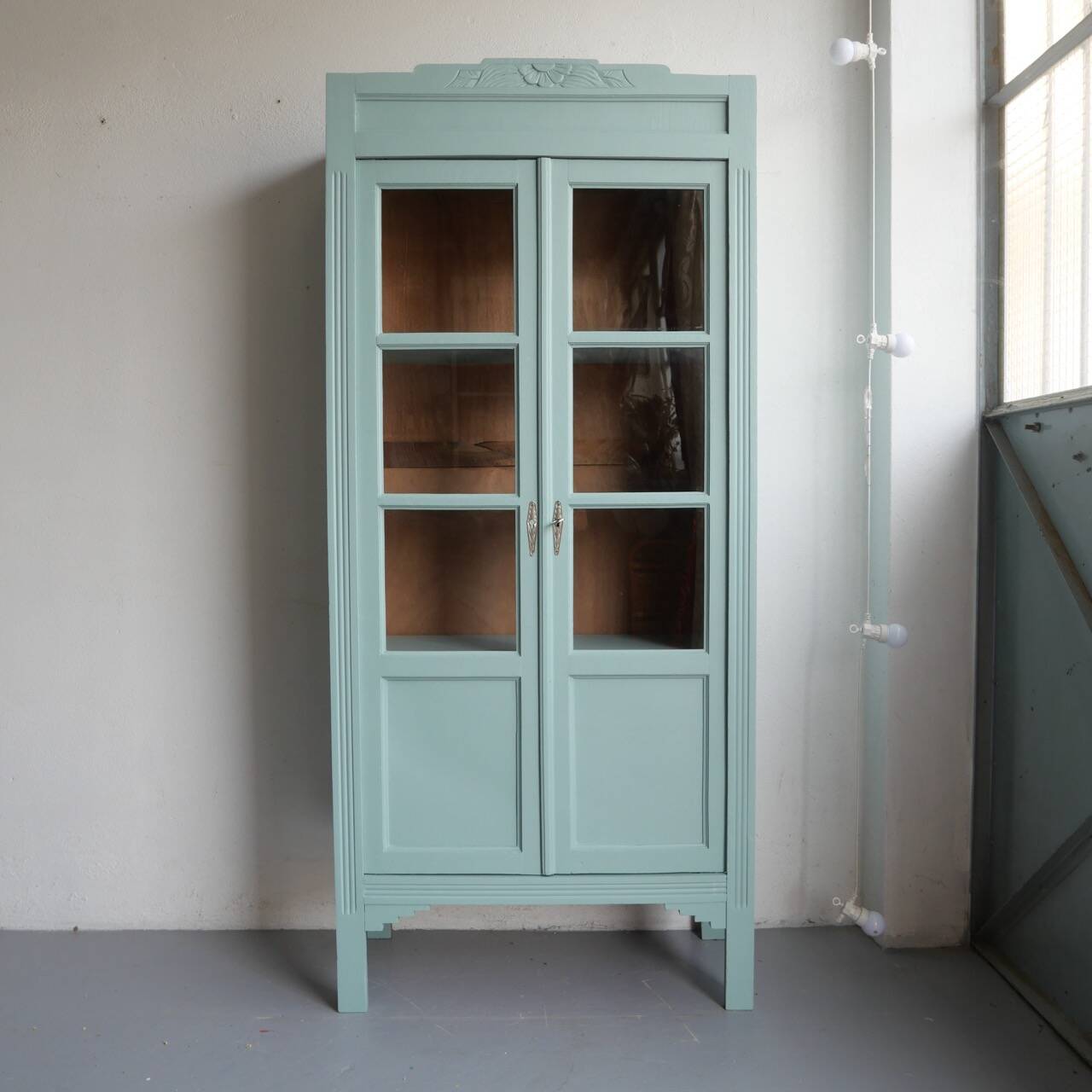 Renovated antique display cabinet
