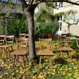 Ensemble 10 chaises Adolf Schneck 1947