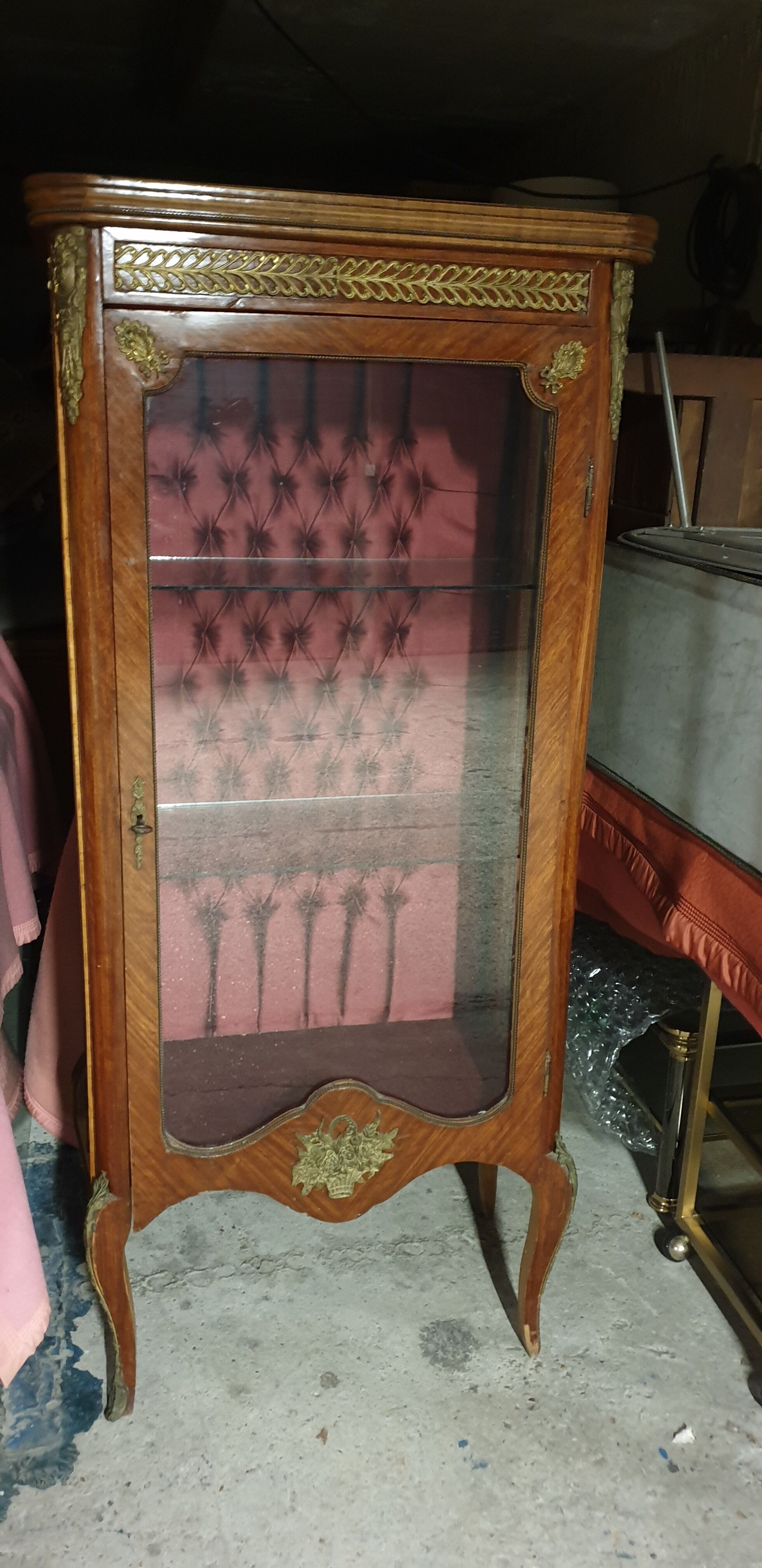 Meuble vitrine Louis XV  période Napoléon III