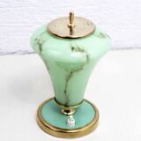 Lampes Art Deco en laiton et verre 1950