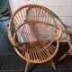 Pair of 1960s rattan armchairs