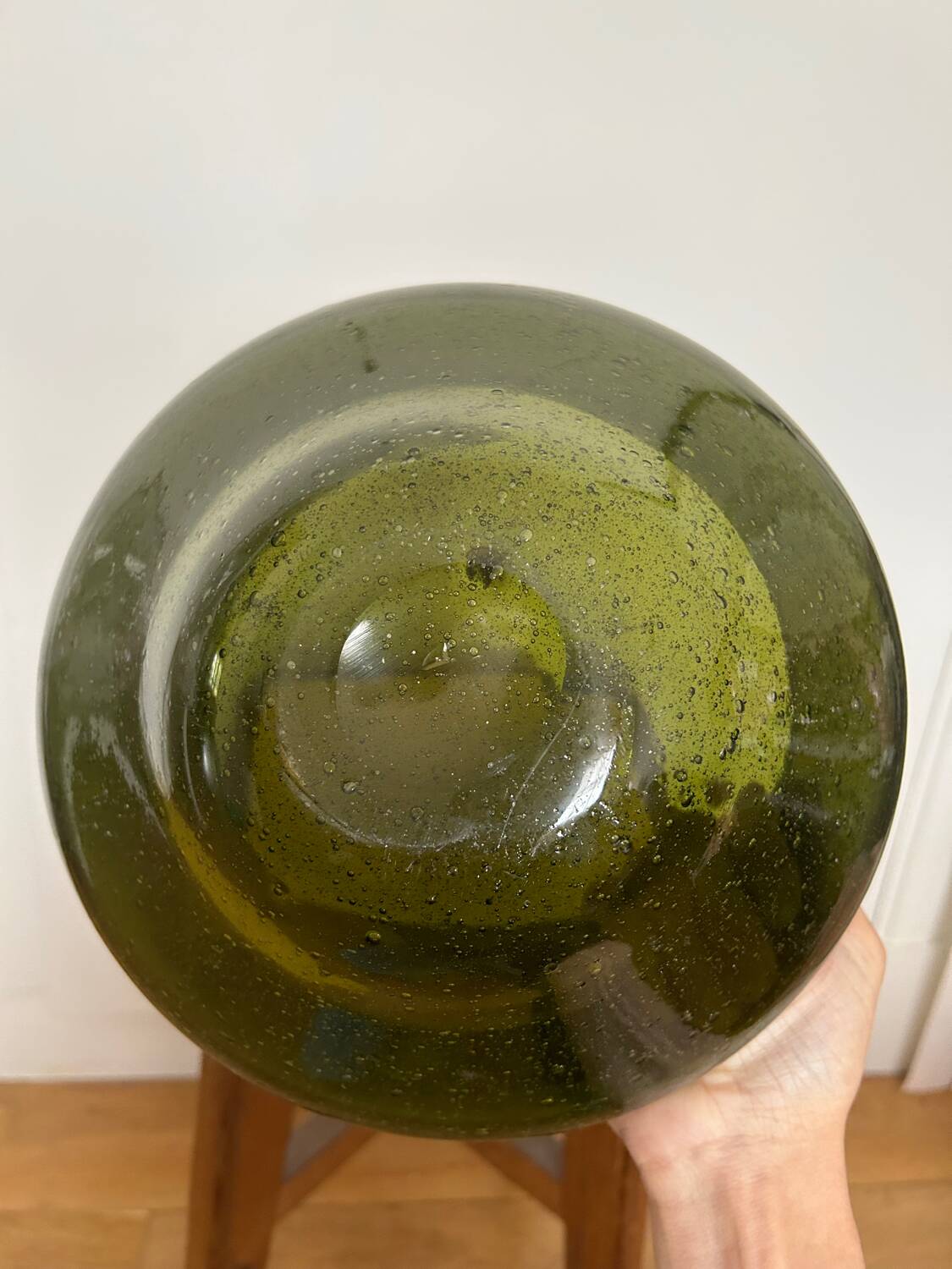 Biot glass salad bowl