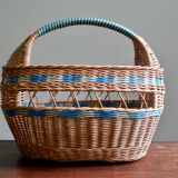 Woven wicker basket, craft vannerie